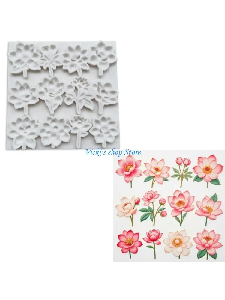 Reusable Heat Resistant Baking Mold With Flower Design For Pastry Soap Making And Ice