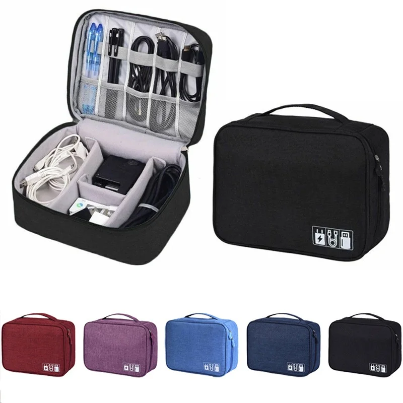 Travel Cable Storage Bag Multifunctional Digital Bag Portable WaterProof Digital Electronic Organizer USB Data Line Charger Plug