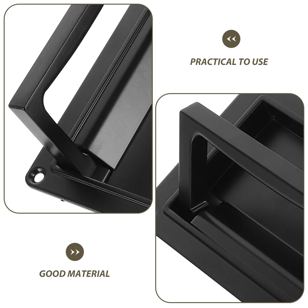 

Zinc Alloy Recessed Door Pull Handle Flush Cabinet Drawer Pulls Durable Rust Resistant Modern Design Furniture Hardware Pocket