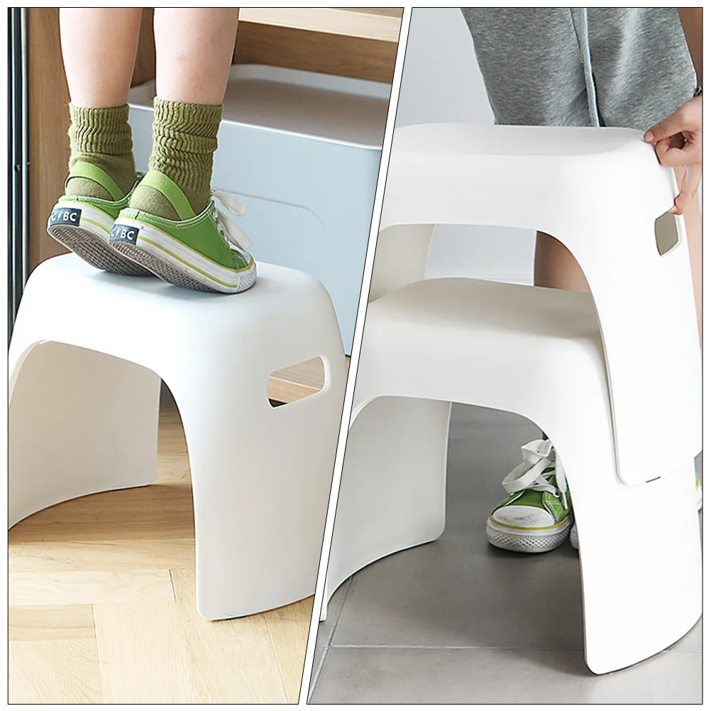 

Stackable Children'S Plastic Anti-Slip Kids Footstool Home Bathroom Chair Toddler Seat Space-Saving Lightweight Kids For