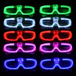 5/10/20/30/40/50 Pcs LED Glasses Flashing Light Up Party Sunglass Glow In The Dark Birthday Party Wedding Supply