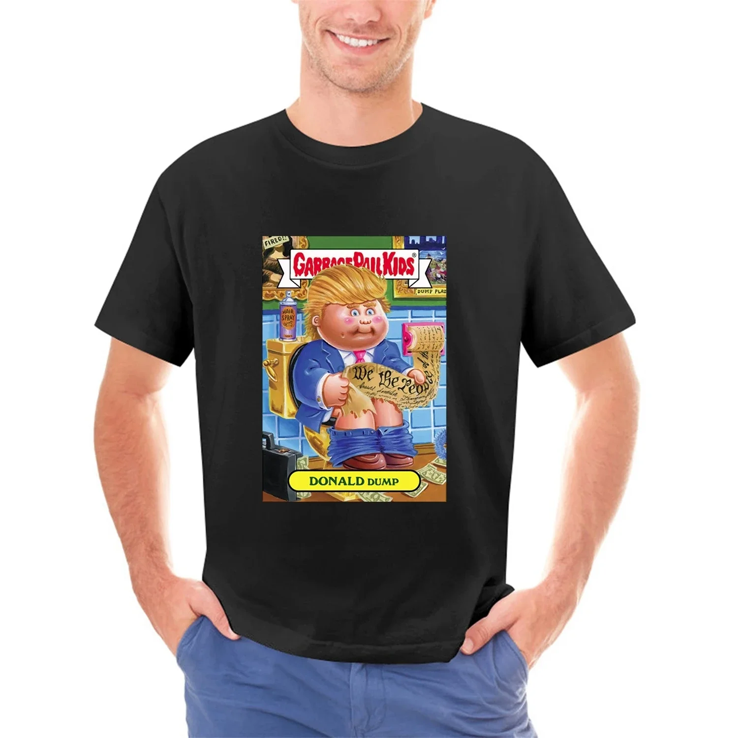 T Shirt Garbage Pail Kids MENS WHITE ALL SIZES S TO 3XL Donald Dump Trump