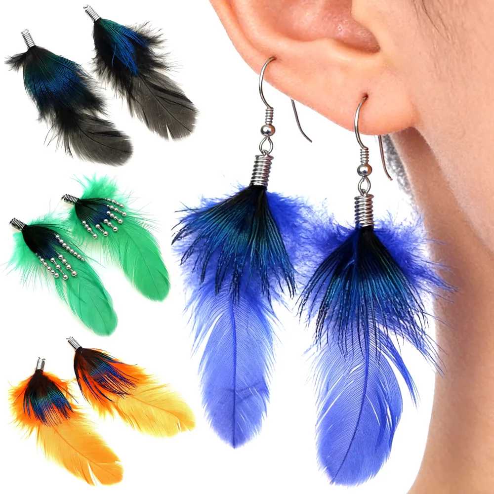 

8psc/Lot 7CM Colorful High Quality Natural Feather Tassel Pendant DIY Bracelet Necklace Earring For Making Jewelry Accessories