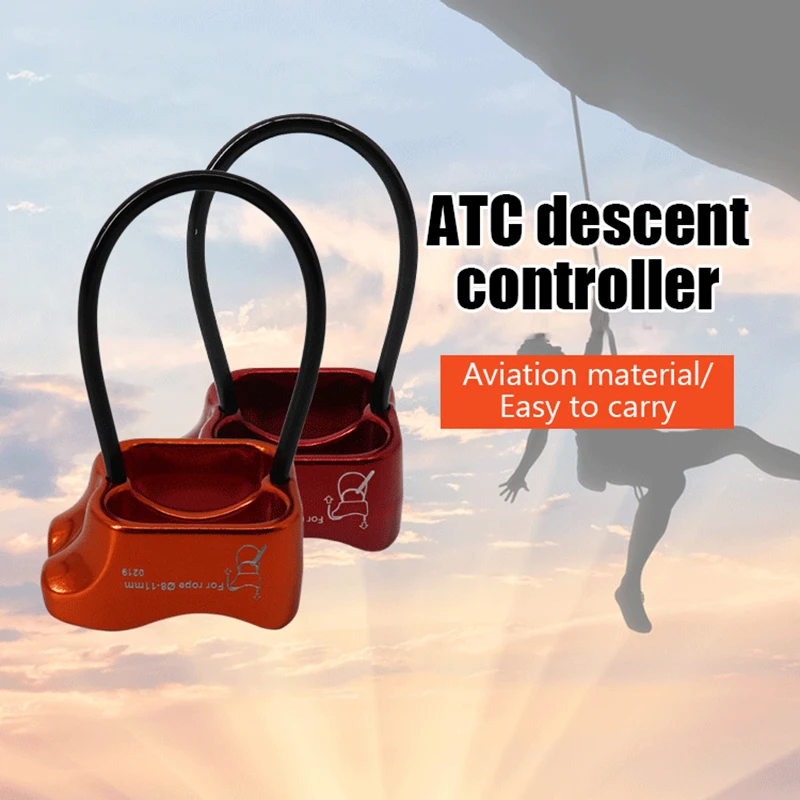 Outdoor ATC Descender Device - High-Rise Rappelling Protector For Rock Climbing, Canyoning, And Controlled Descent Gear