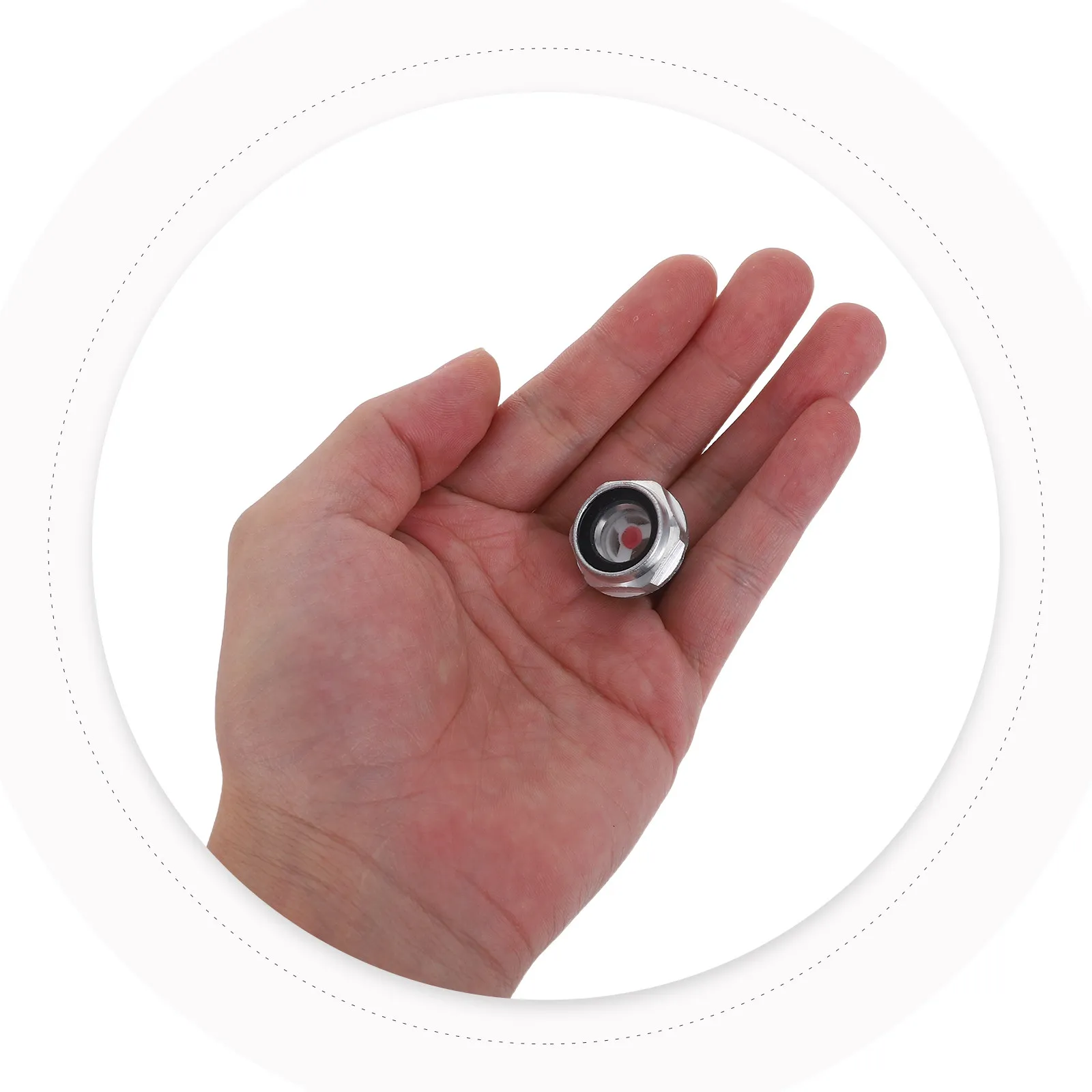 8Pcs Male Thread Aluminum Air Compressor Oil Level Indicator Liquid Level Gauge Sight Window for Compressor Tank Pump Parts