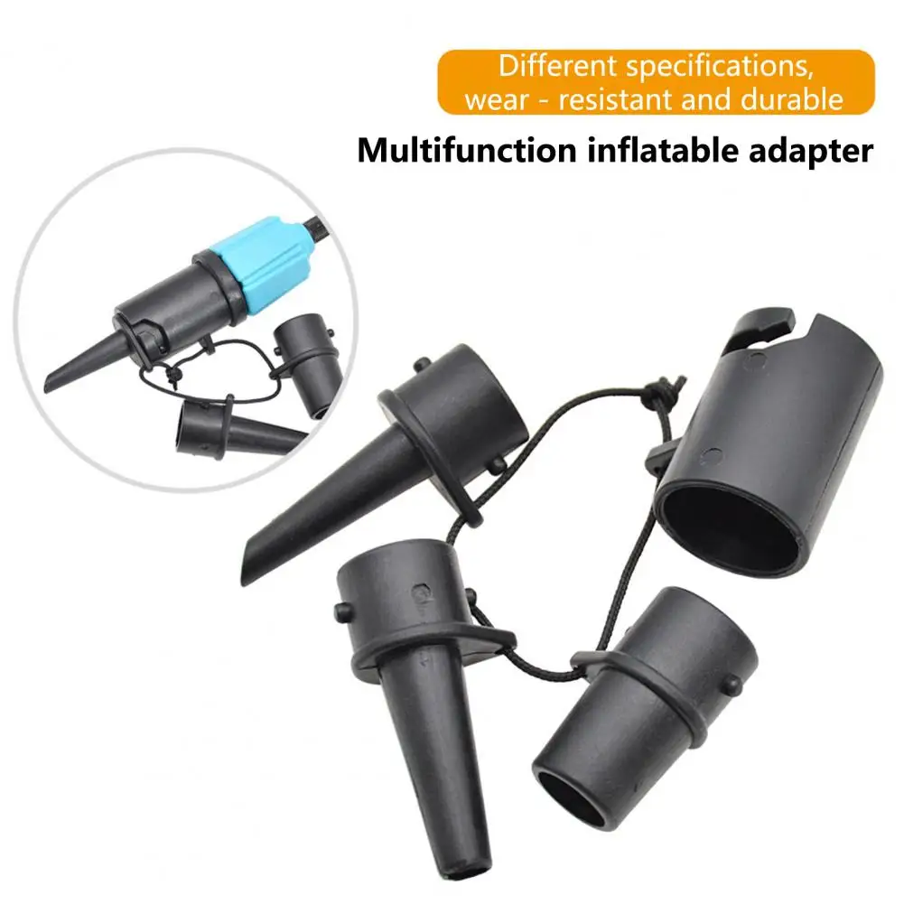 4Pcs/Set Air Pump Adapters Helpful Inflatable Pump Nozzles Heads Lightweight Air Pump Converters Boat Accessories