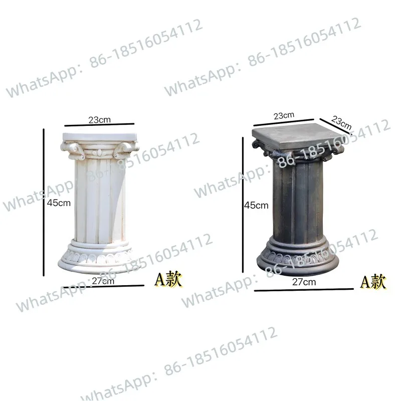 

Gypsum Roman Column Display Stand Base Resin Garden Garden Flower Pot Wedding Prop Ornament European Roman Column