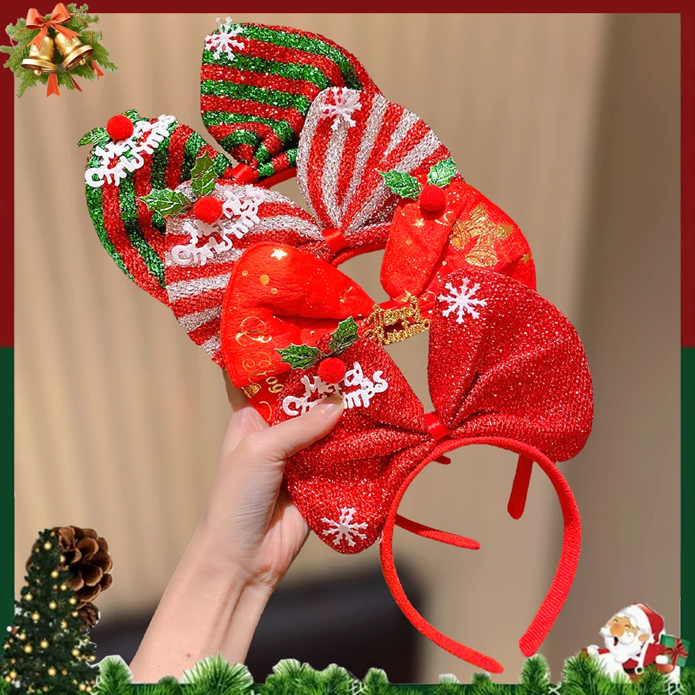 عصابة رأس لعنصر عيد الميلاد للنساء، إكسسوار شعر عصري للسفر، هدية مثالية لعيد الميلاد، قطعة واحدة/رباع