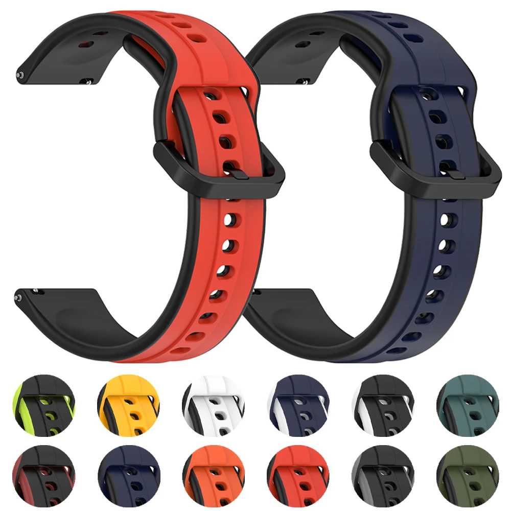 สายซิลิโคนสำหรับ Samsung Galaxy WATCH 6 5 Pro 44mm 40mm 40mm 4 6คลาสสิก43mm 47mm เปลี่ยนสร้อยข้อมือ20mm 22mm