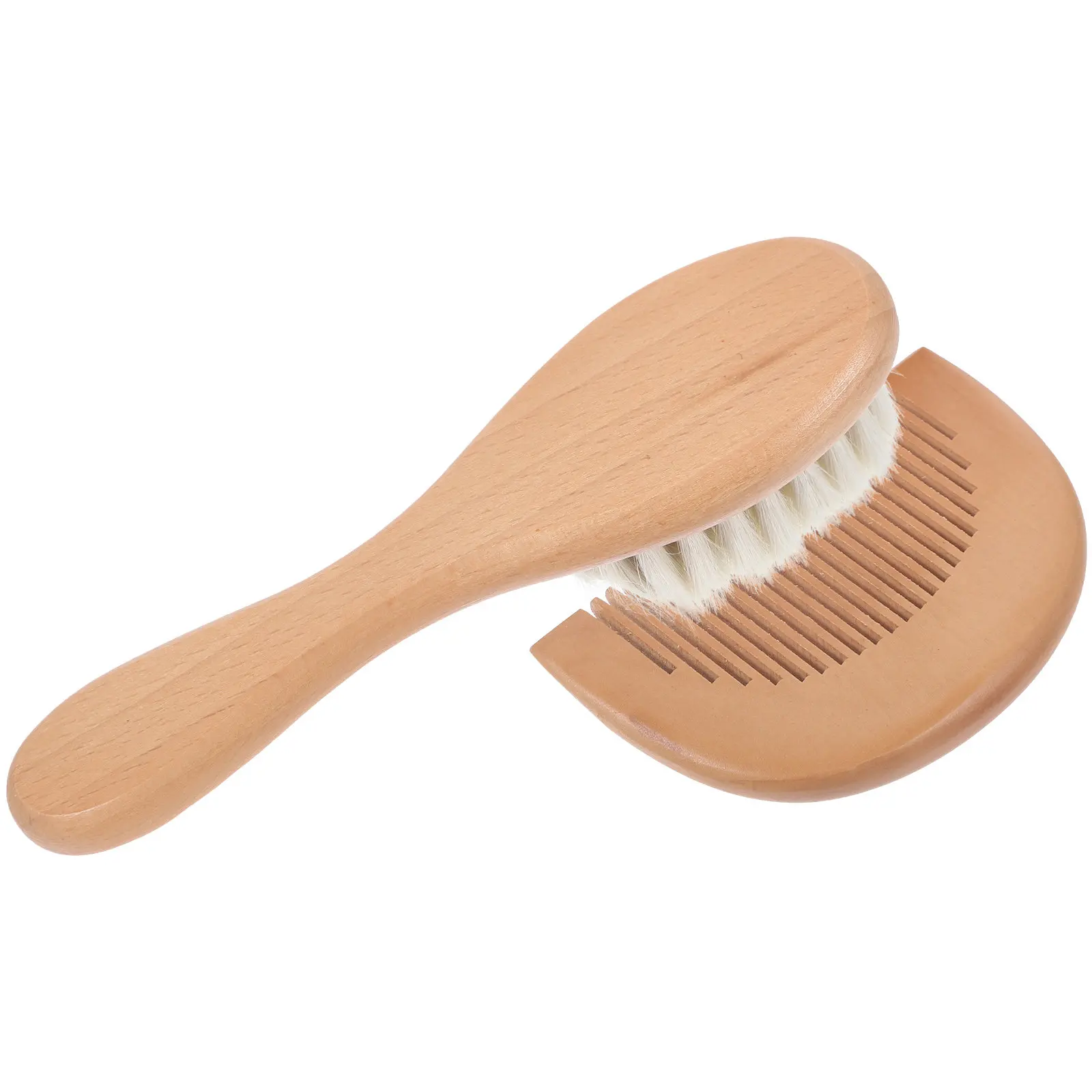 

2Pcs Hair Comb Brush Set Wooden Detangling Scalp Massage Bathing Brush Soft Safe for Daily Use Hair Comb