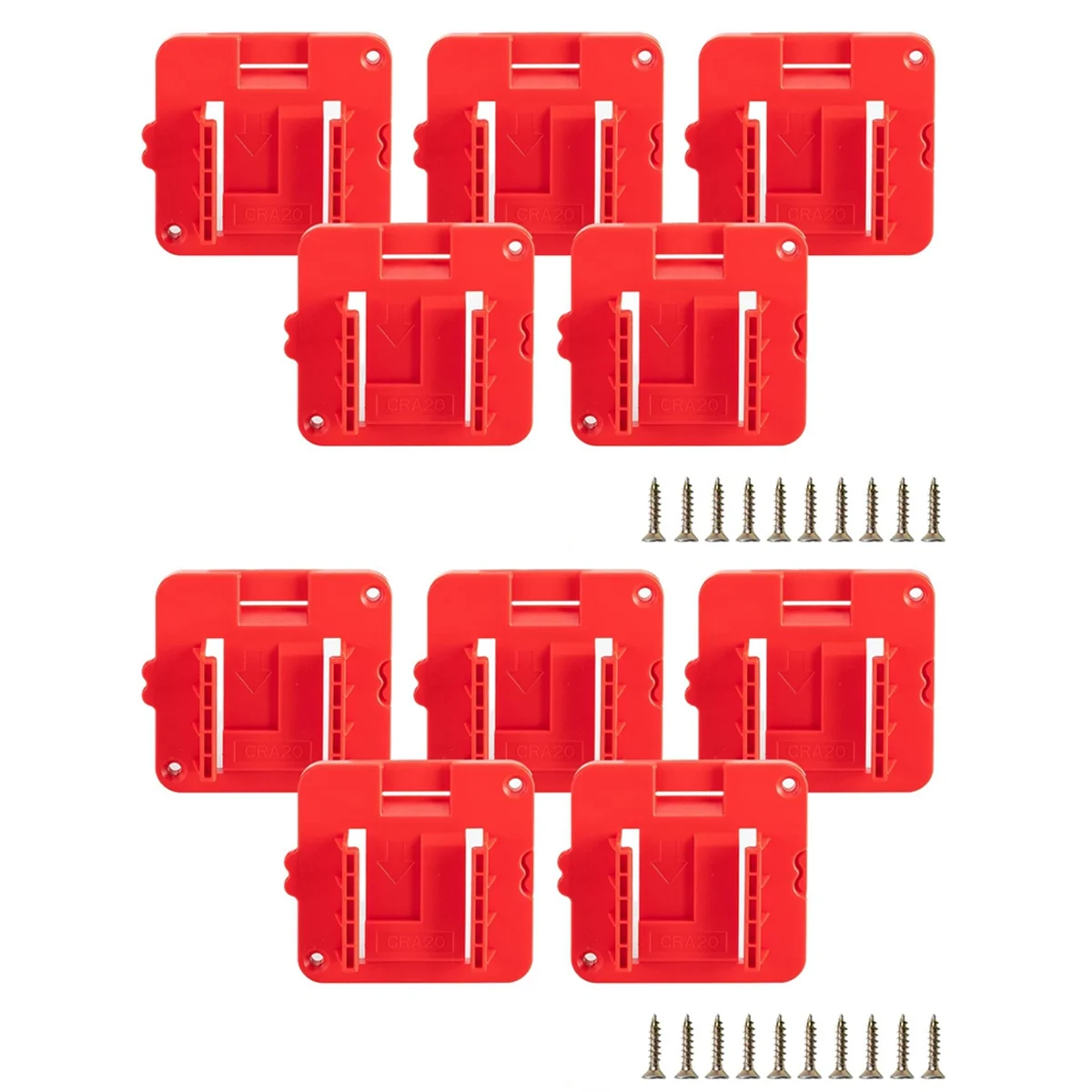 Y31A 배터리 홀더 -20v 배터리와 호환 가능, 20v 배터리 1.5Ah 2.0Ah용 나사 20개가 있는 벽 장착 홀더