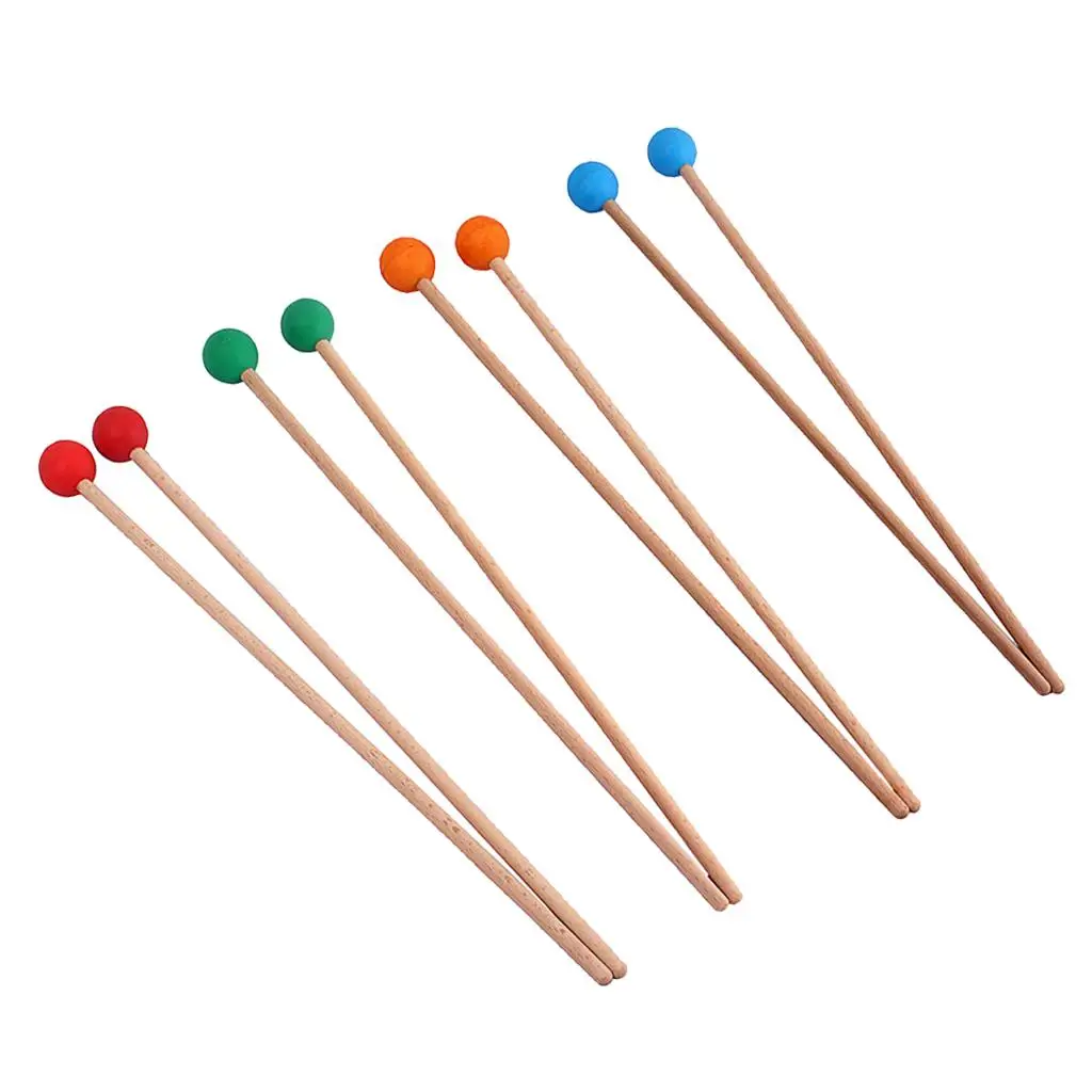 1 Pair Drum Mallets Drumsticks for Glockenspiel Drum Percussion