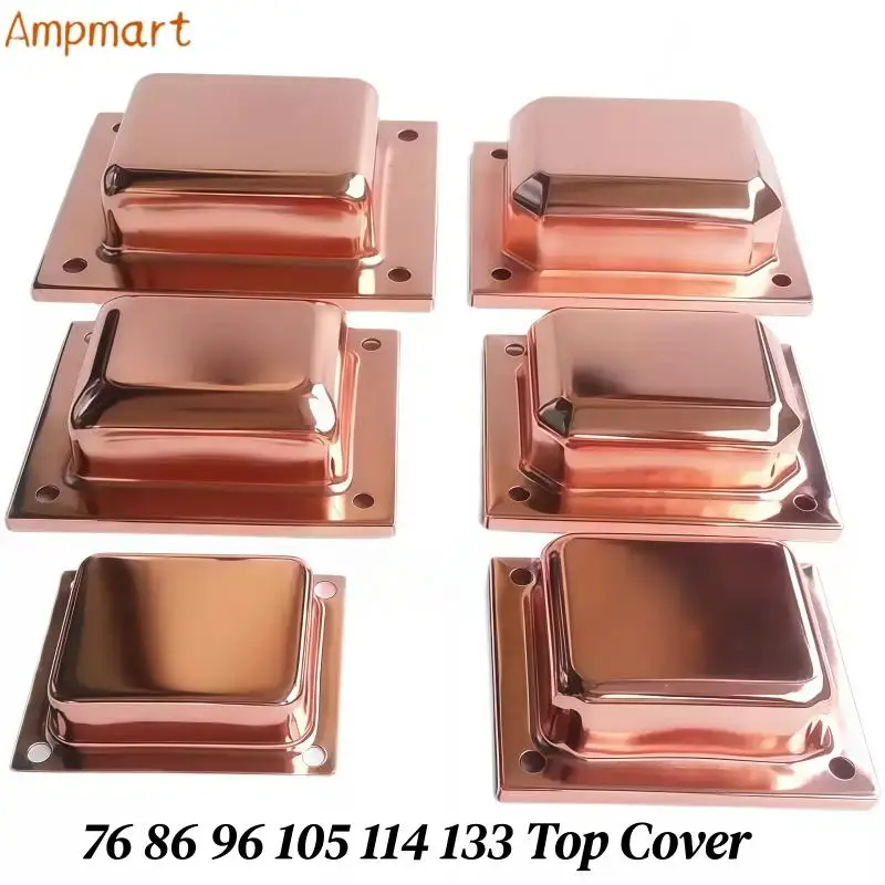 Ampmart 76, 86, 96, 105, 114, 133-Type Couvercles, capots et caches de transformateur en cuivre rouge électroplaqué