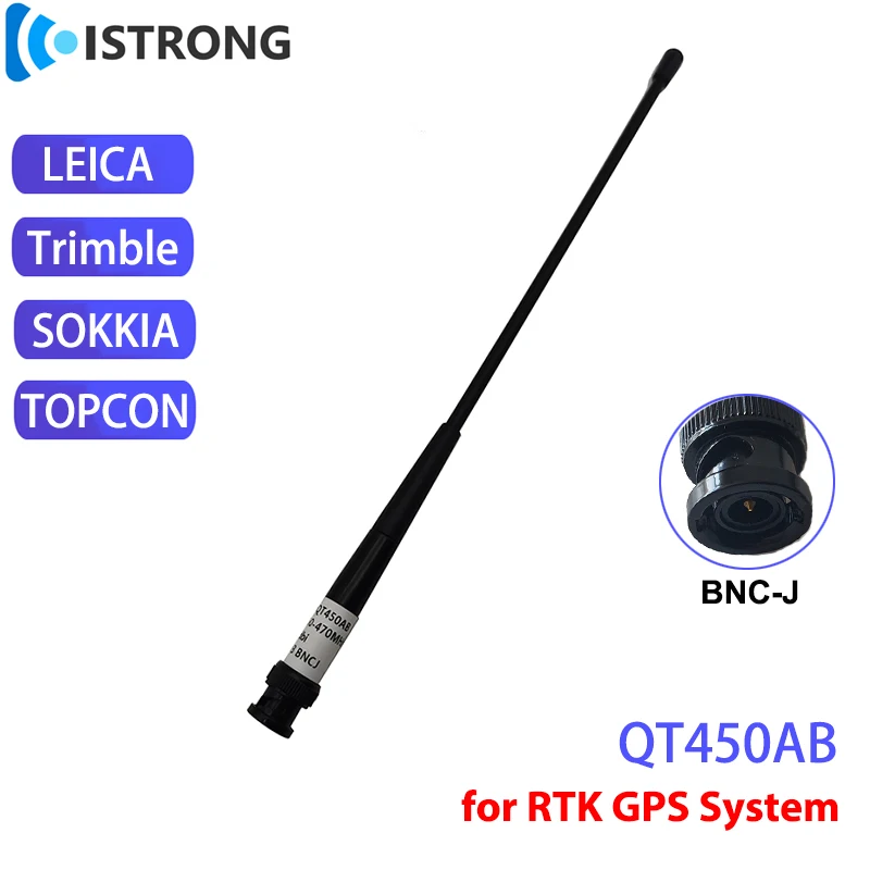 

GNSS Recevier RTK GPS System Radio Whip Antenna 4dBi 450-470MHZ BNC-J for TOPCON Trimble LEICA SOKKIA Survey Instrument QT450AB