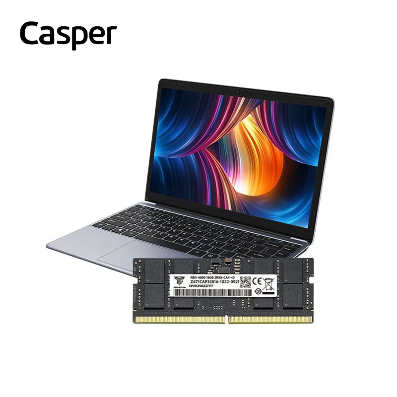 Casper Laptop Computer DDR5 Memory Module RAM 16/32GB 5200/6000MHz Notebook Computer Playing Game Operating Fast Loading (Black)