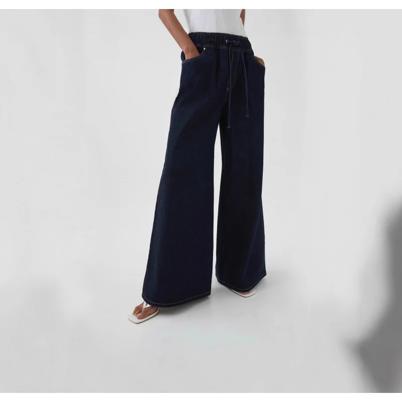 

Неэластичные прямые женские осенние широкие джинсы с низкой талией в американском стиле