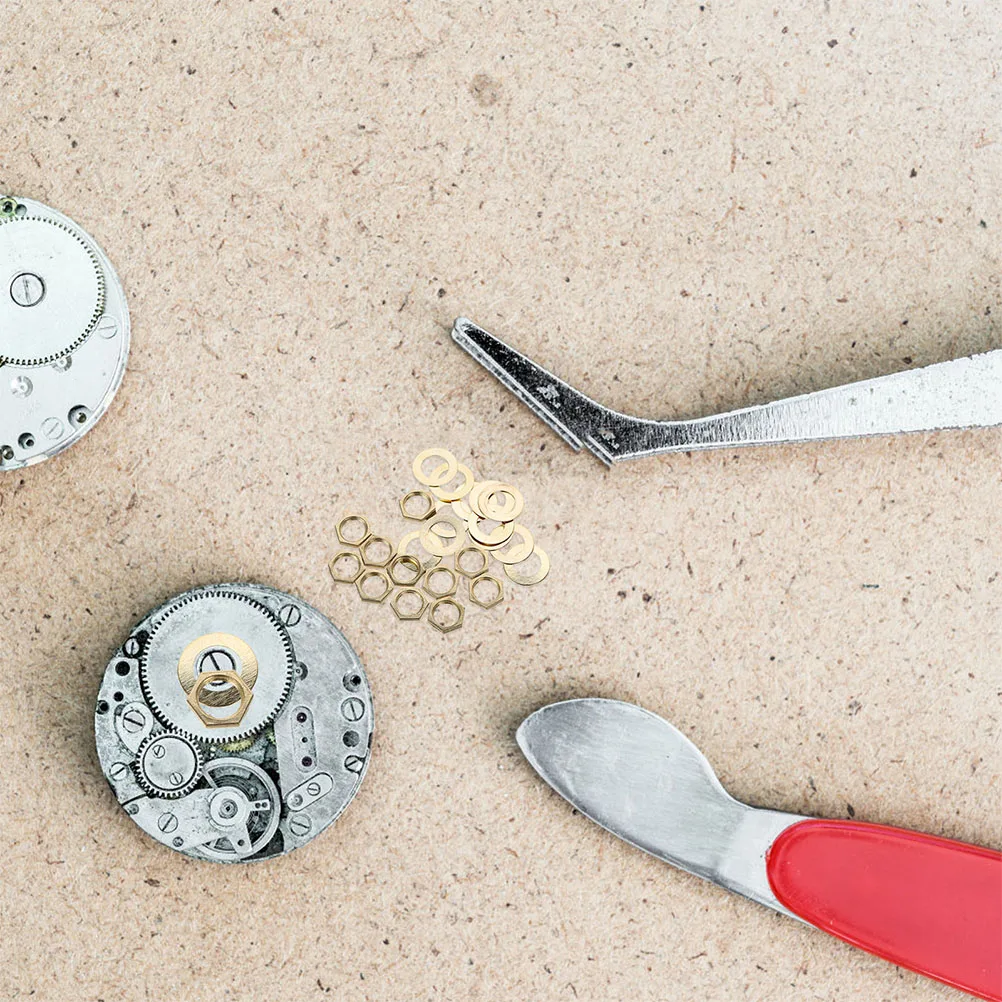 

20set Mechanism Replacement Kit Clock Fittings For Diy Wall Clock Repair With Nuts Washers Rubber Rings