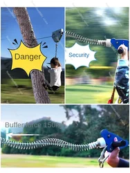 Outdoor Kindergarten Small Aerial Fixed Wire Rope Children Handle Zip Line Set 10 20 30 Meters