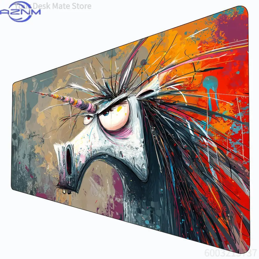 Rebellious Unicorn MTG Playmat Magic Card Battle Mat Non-Slip Durable 35X60CM Commander Playmat Board Game Mat for TCG