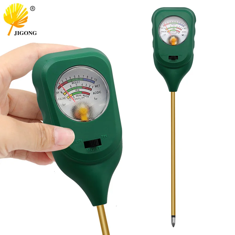 pH, Acidity, Alkalinity Tester Soil Three-in-one Detection Pointer Type Fertility Meter for Measuring Moisture