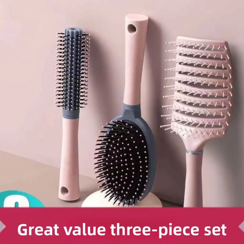 

Airbag comb three-piece set, rib comb, airbag comb, air cushion comb, roller curling comb, large bay massage co
