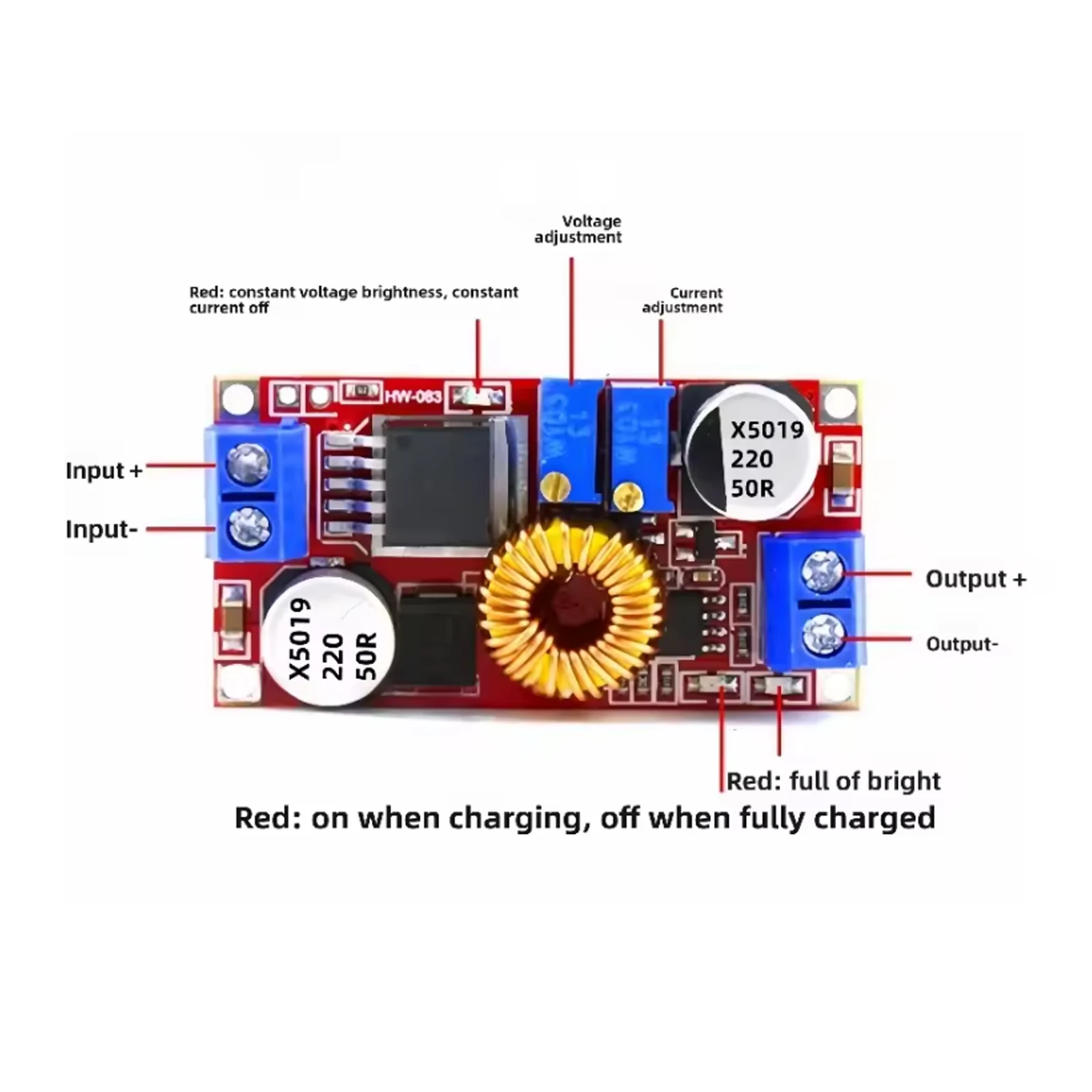 XL4015 5A  CV Buck Module Step Down Adjustable LED Driver Battery Charger 4-38V 1.25-36V forArduino forESP32 DC-DC Power Supply image 6