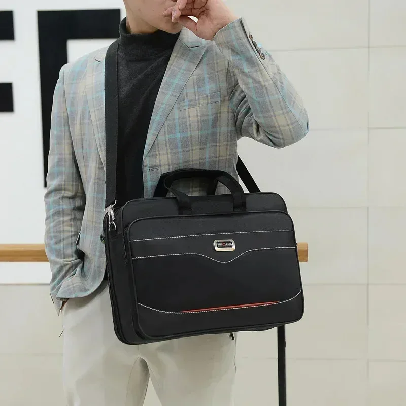 Herren-Business-Aktentasche mit großem Fassungsvermögen, tragbar, vielseitig einsetzbar, Handtasche mit mehreren Taschen für den Geschäfts- und Freizeitgebrauch