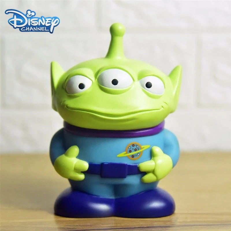 

14cm Disney Toy Story 4 Green Aliens Piggy Bank Action Figure Anime Home Decoration Collection Figurine Toy Model for Kids Gift
