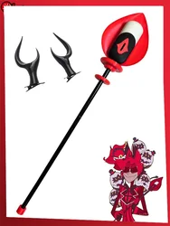 Game Hazbin Cosplay Anime Hotel Alastor Cosplay Microphone Wand Cane Horns Headwear Hair Props Halloween Carnival Accessories