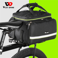 WEST BIKING 3 In 1 Bicycle Bag Waterproof Bike Large Capacity Luggage Carrier Saddle Seat Panniers MTB Road Trunk Bike Equipment