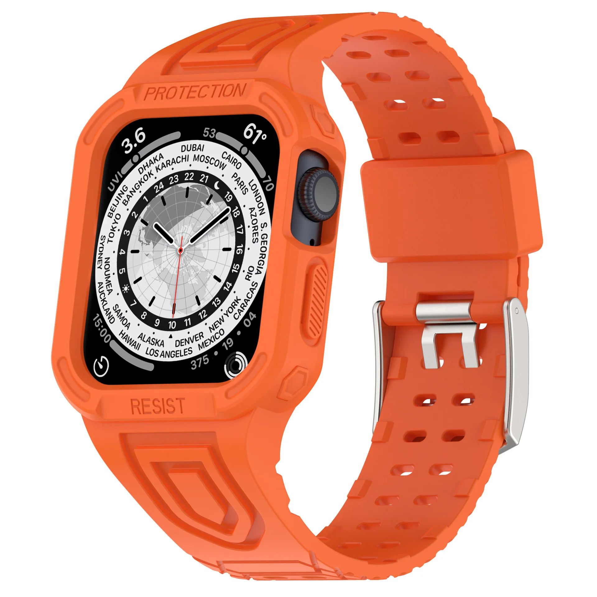 Uhgbsd Armadura Strap + Assista Case Para Apple Watch One Piece Banda IWatch 12345678 Ultra Blindado StrapS