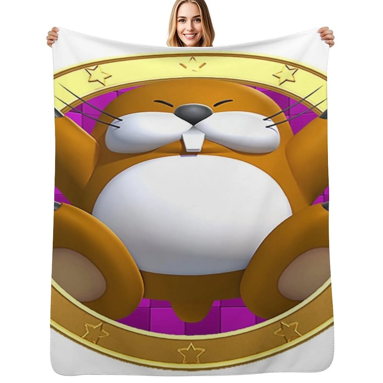 

Monty Mole Throw Blanket Warm Plush Fuzzy Blanket for Living Room