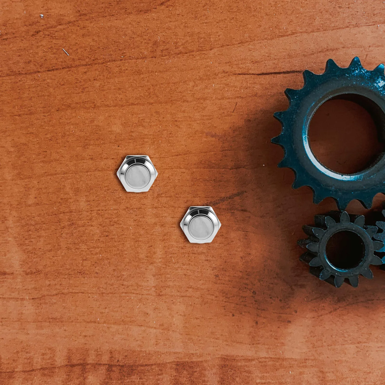 4pcs Doorbell Button Replacement Kit Easy Installation Wired Push Buttons for Home Office Silver Color Metal Mount