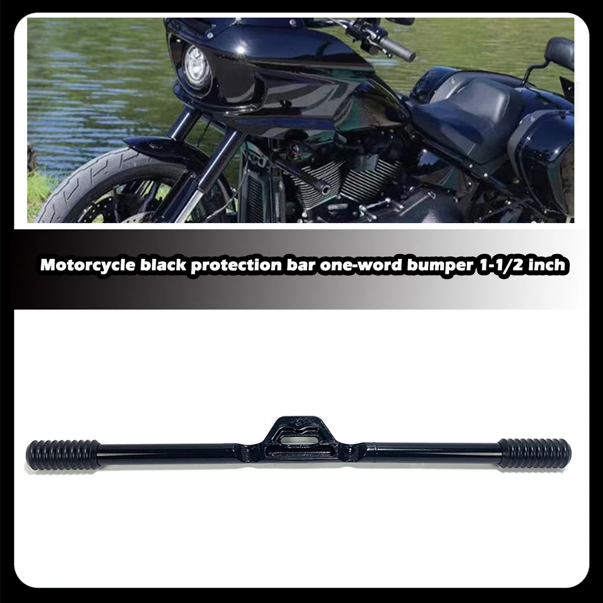 

ZDQ Motorcycle protection bar one-word bumper 1-1/2 inch for Harley Standard soft tail Low Rider S engine crash bar 2018-2023