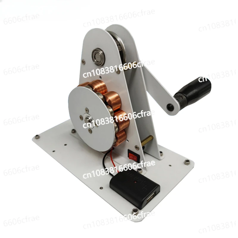 

Hand Crank Generator Emergency USB Mobile Phone Charging 12V Permanent Magnet Mini Generator Physical Electromagnetics