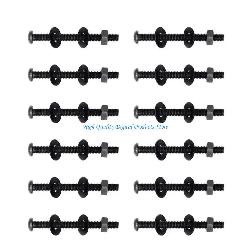 

U2JE 12PCS Carbon Steel Cage Screw Set Computer Case Cooling Fan Installation Screws Carbon Steel Socket Type with