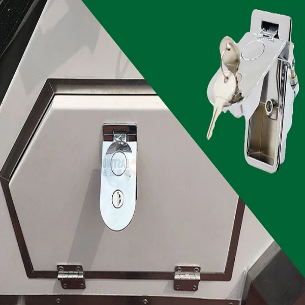 Rustproof Stainless Steel Recessed Mounted Compression Lock Paddle Handle Latch for Trailer Camper
