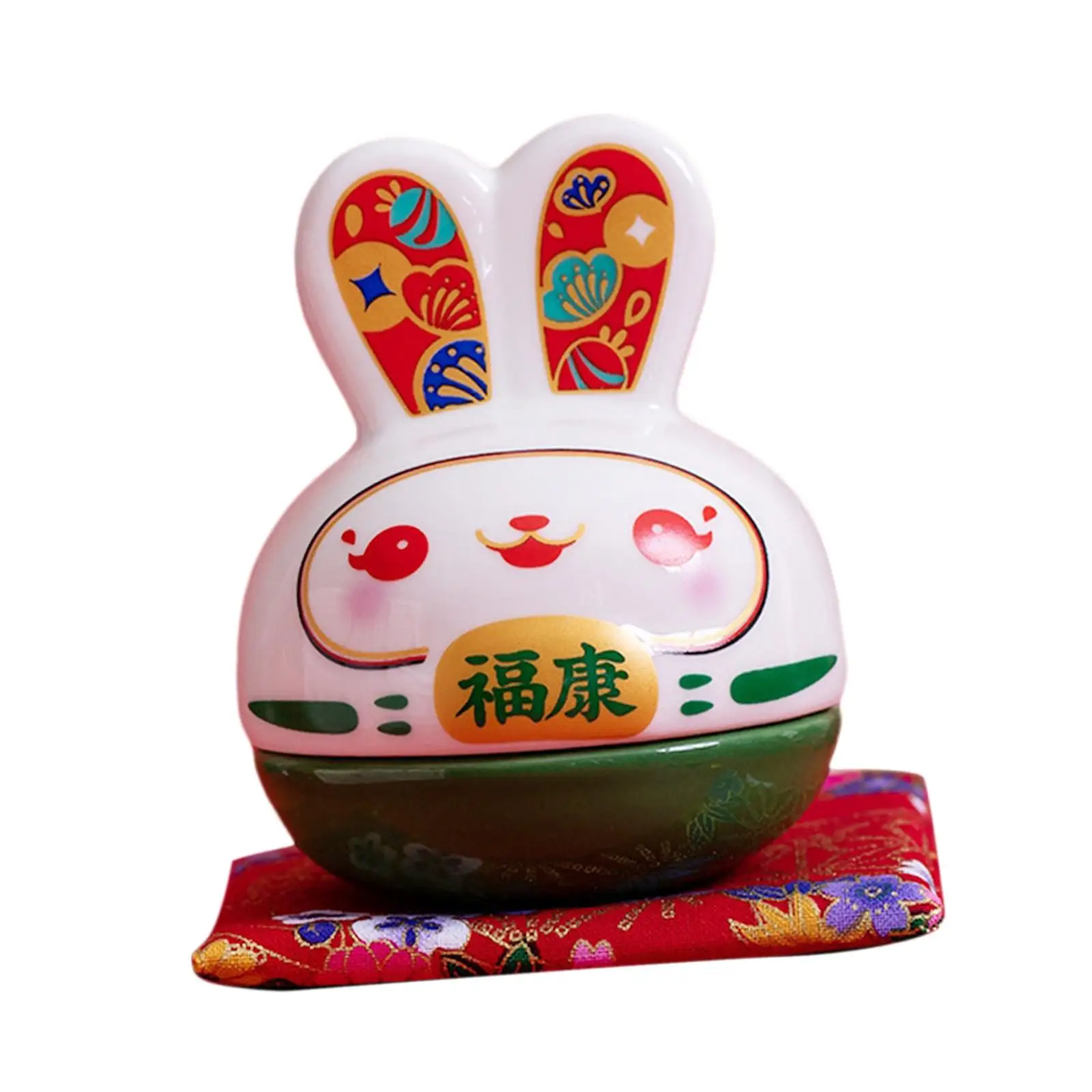 Rabbit Figurine Piggy Bank Saving Pot Jar Exquisite Decorative Container Small