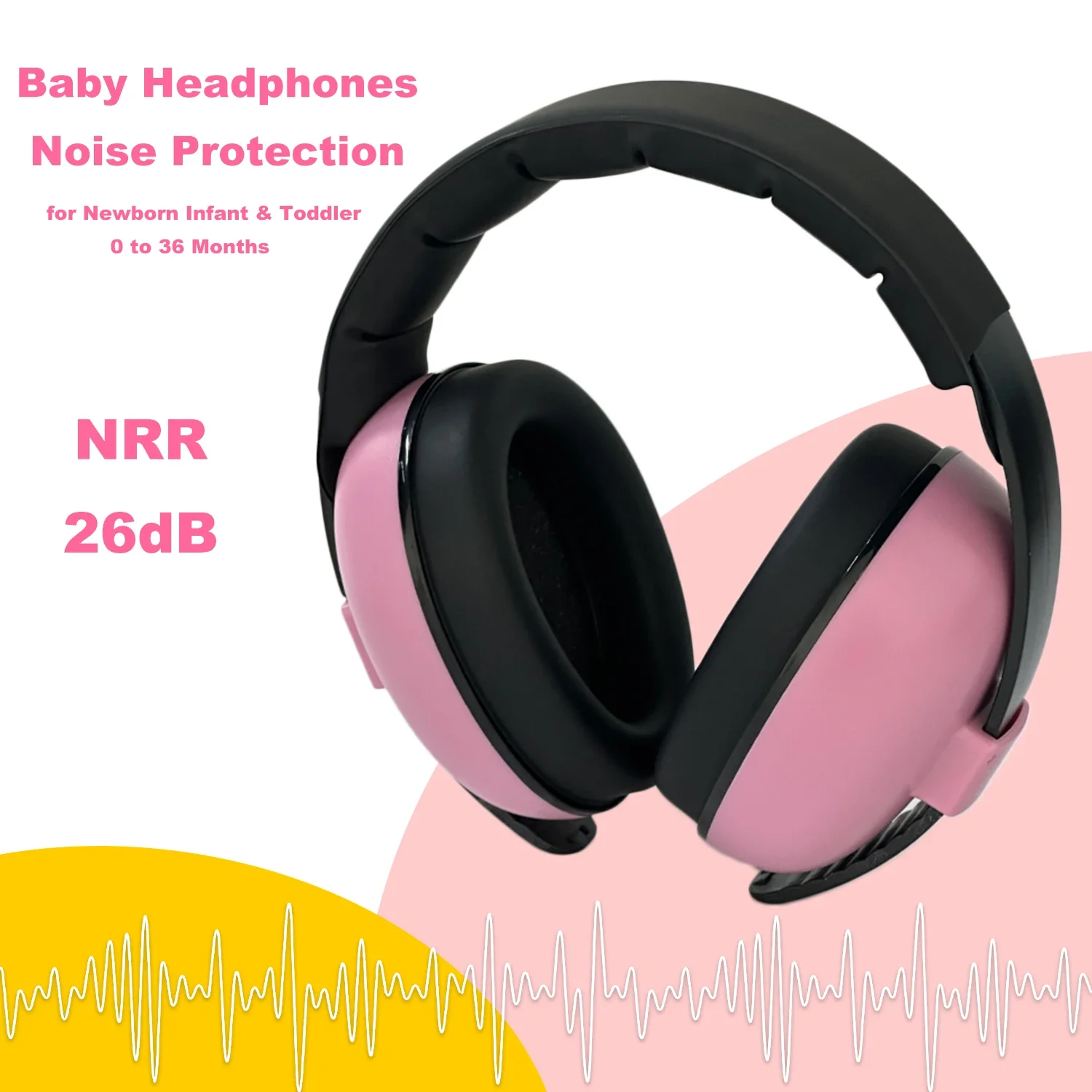 

YHKEMA Детские наушники с шумоподавлением для младенцев и малышей, детские наушники — возраст от 3 до 24 месяцев