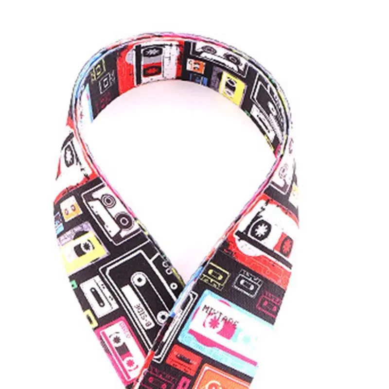 AA90-3 Piece Guitar Strap, Jacquard Embroidered Cotton Strap, As Shown Polyester+PU Suitable For Bass, Acoustic And Electric Gui