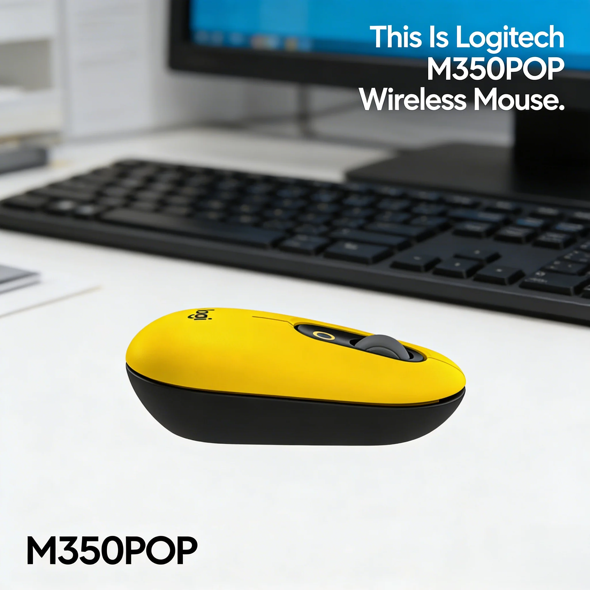 

Logitech M350 POP Cross-Platform Mouse Windows macOS Wireless Office Essential