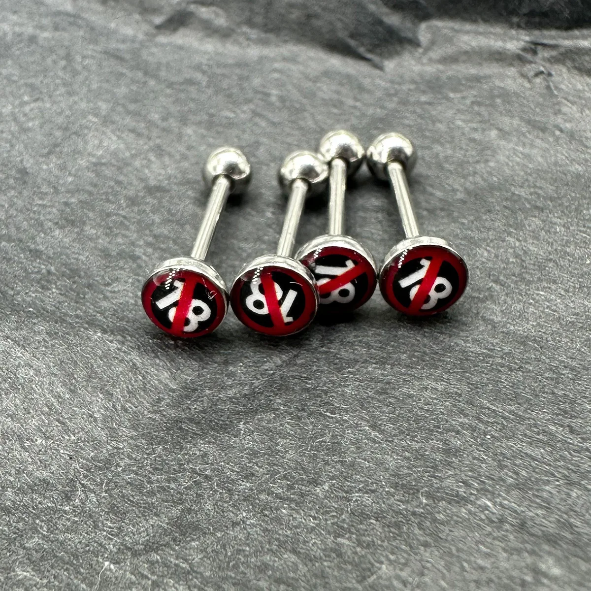 Punk Tongue Nail Jewelry for Men WOmen Anti-allergy Short Rod Tongue Ring Girl Human Body Piercing Jewelry