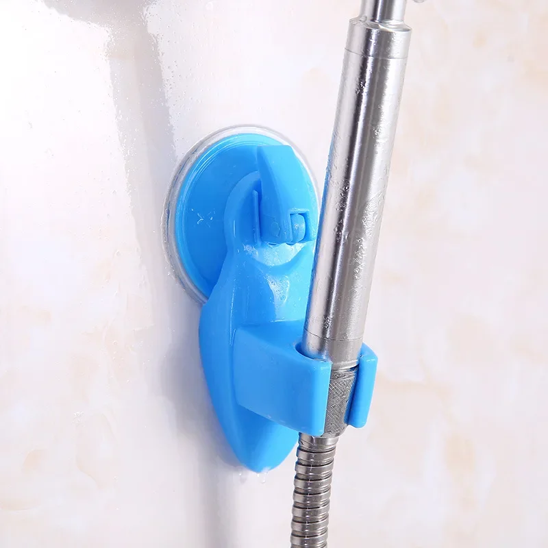 1pc 6 Colors Bathroom Shower Head Bracket Holder Plastic Wall Mounted Punch-free Shower Mounting Brackets With Powerful Sucker