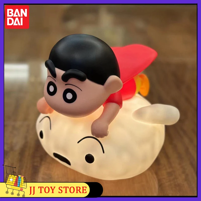 Modelo de figura de Anime de Crayon Shin-chan, luz nocturna blanca, decoración de escritorio, juguetes Gk Kawaii, adorno de colección, regalo, 18cm, nuevo