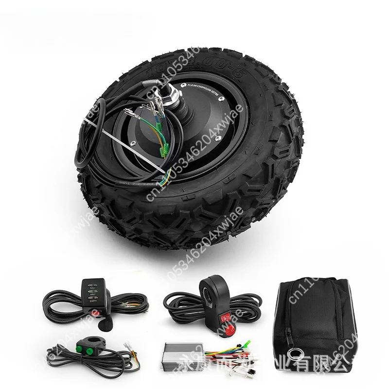 10 Inch 350W Brushless Gear Hub Motor Wheel 10x4.00-6 Replacement Tire Wheel For Electric Handcart And Single Wheel Cart