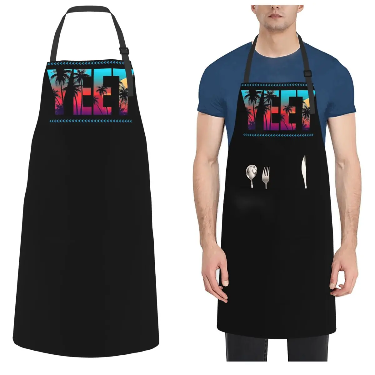 

Coconut Photo Jey Uso Yeet Apron Chef Cooking Cuisine Tablier Sleeveless Bib Kitchen Cleaning Pinafore for Women Men Painting
