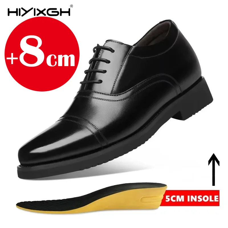 

Elevator Shoes Men Dress Shoes 3/6/8 CM Men Formal Shoes Height Increase Classic Business Luxury Men Oxfords Footwear Suit