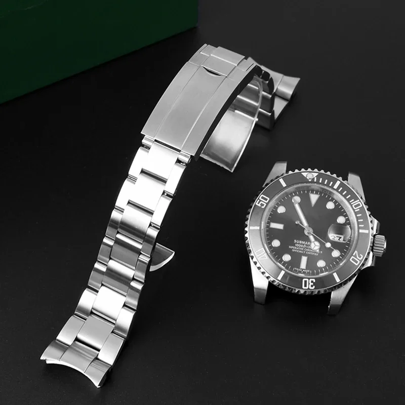 

steel strap suitable for Rolex watch strap steel band black water ghost Green Water Ghost diver series watch chain 20mm