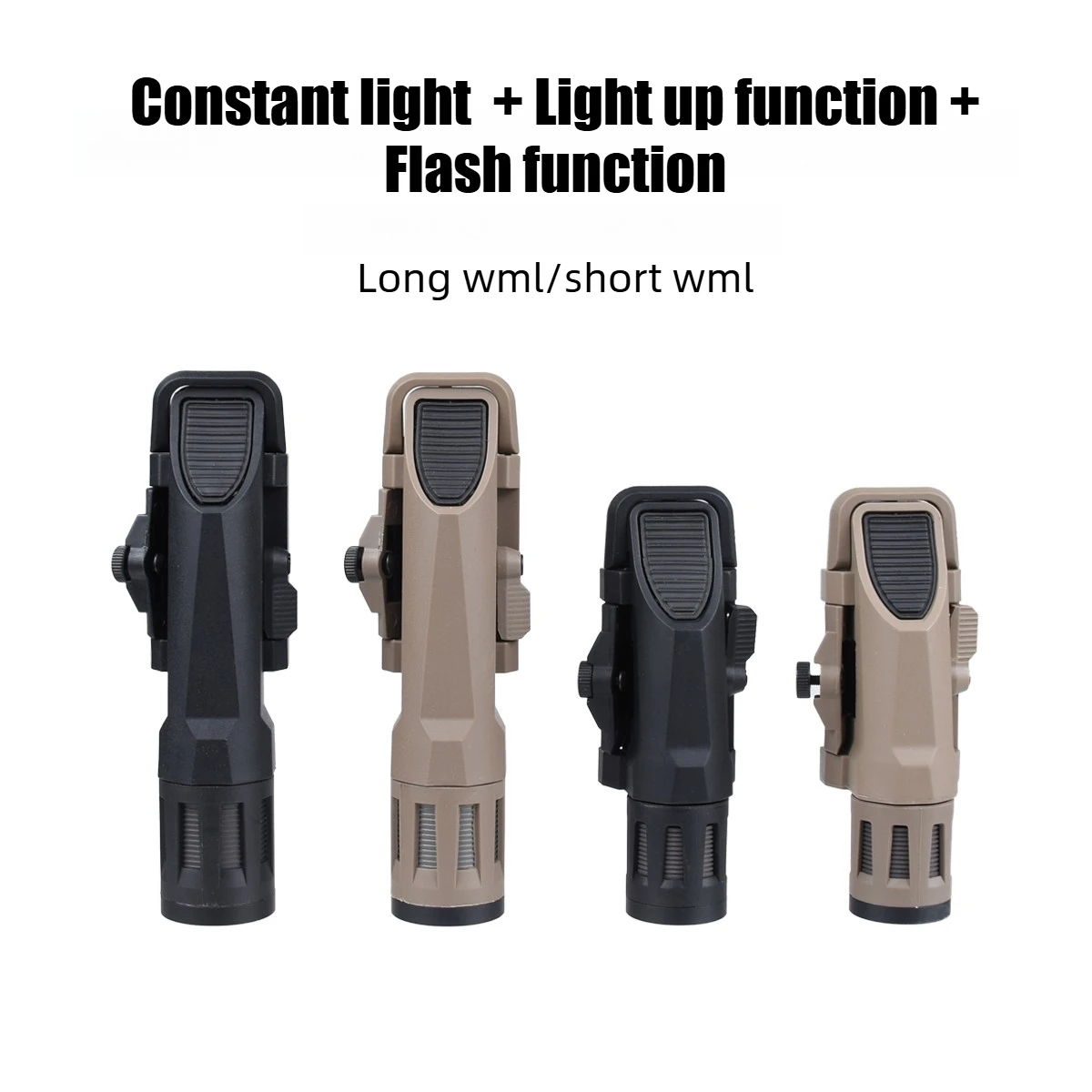 Tactical WML Scout Light Constant Strobe Momentary Rifle Flashlight MLK Picatinny Rail For AK Inforce For AR15 HK416 Hunting
