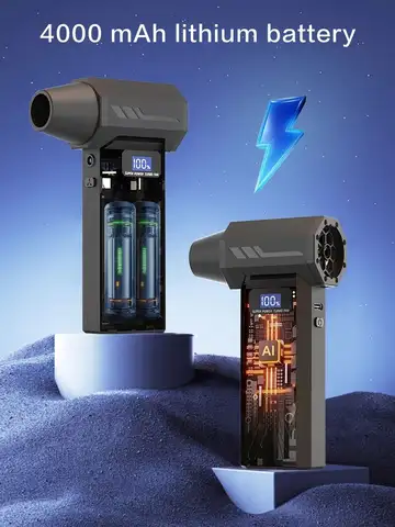 【2025 New】Wireless Jet Fan Brushless Motor Turbo Air Blower For Car Cleaning With LED Light Digital Display Portable Outdoor Use